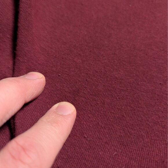 PacSun Newport Beach Cropped Hoodie Medium Red Burgundy Pullover Casual - Picture 3 of 9